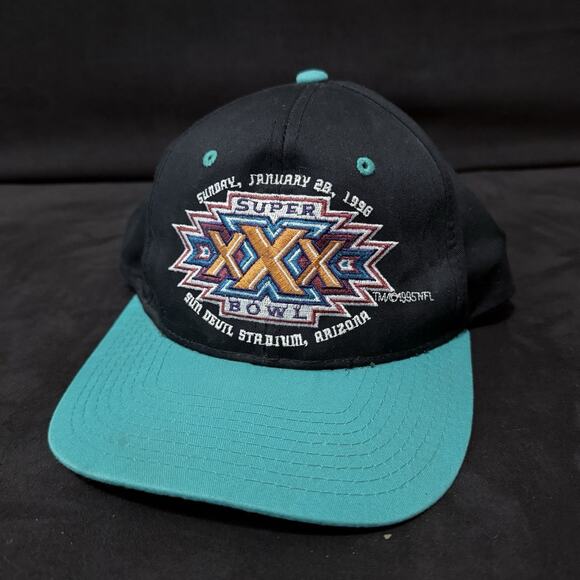 Vintage LOGO7 Super Bowl 30 XXX 1996 Cowboys Vs Steelers New Snapback Hat Cap - Picture 2 of 6